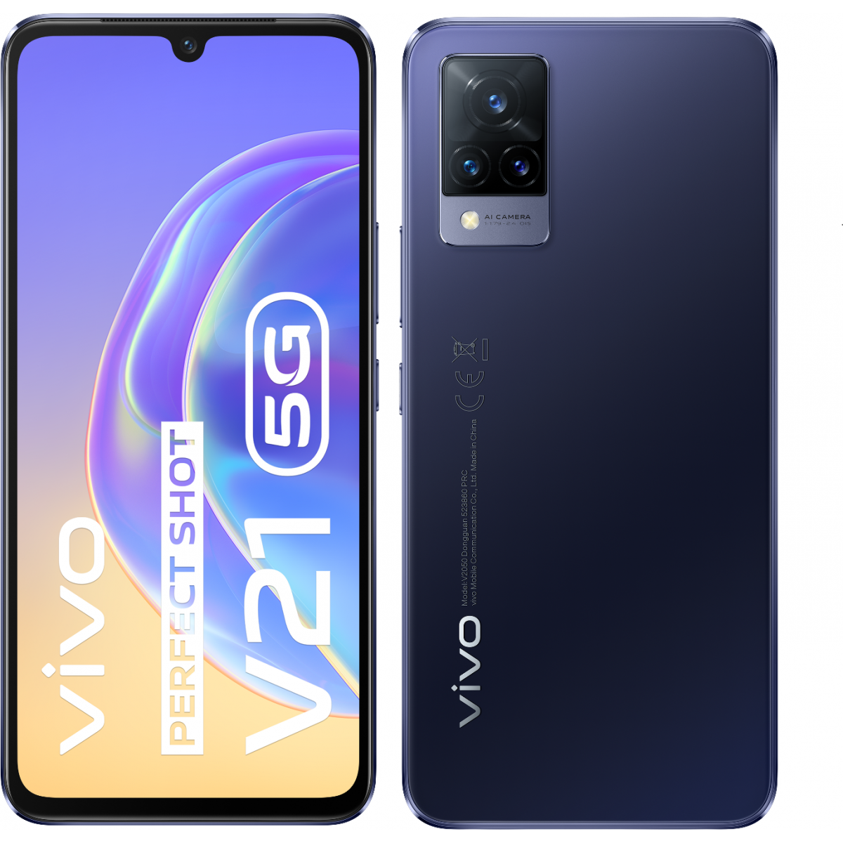 Smartphone Android Vivo V21 5G - 8/128 Go - Bleu Nuit