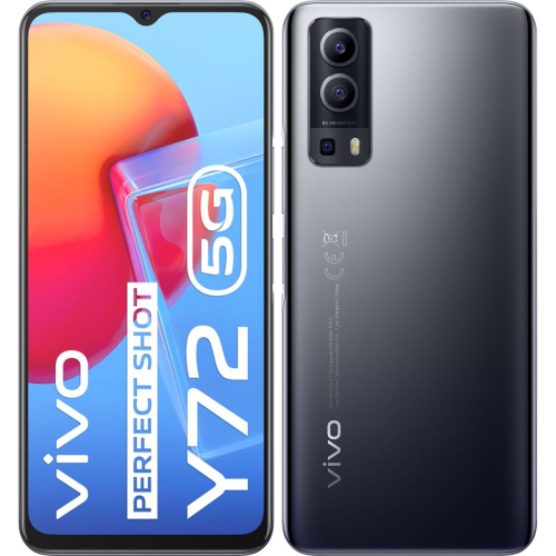 Vivo - Y72 5G - 128 Go - Noir Vivo   - Vivo Y72 5G Smartphone Android
