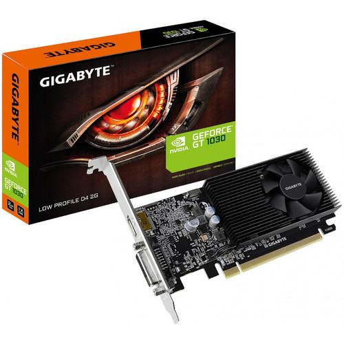Gigabyte - GeForce GV-N1030D4-2GL NVIDIA GT 1030 2 GB DDR4 Gigabyte   - Carte Graphique NVIDIA Non compatible vr