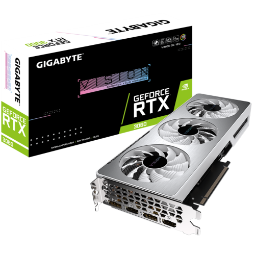 Gigabyte - GIGABYTE RTX 3060 VISION OC 12 (rev 2.0) - Carte Graphique NVIDIA 1x8 pin