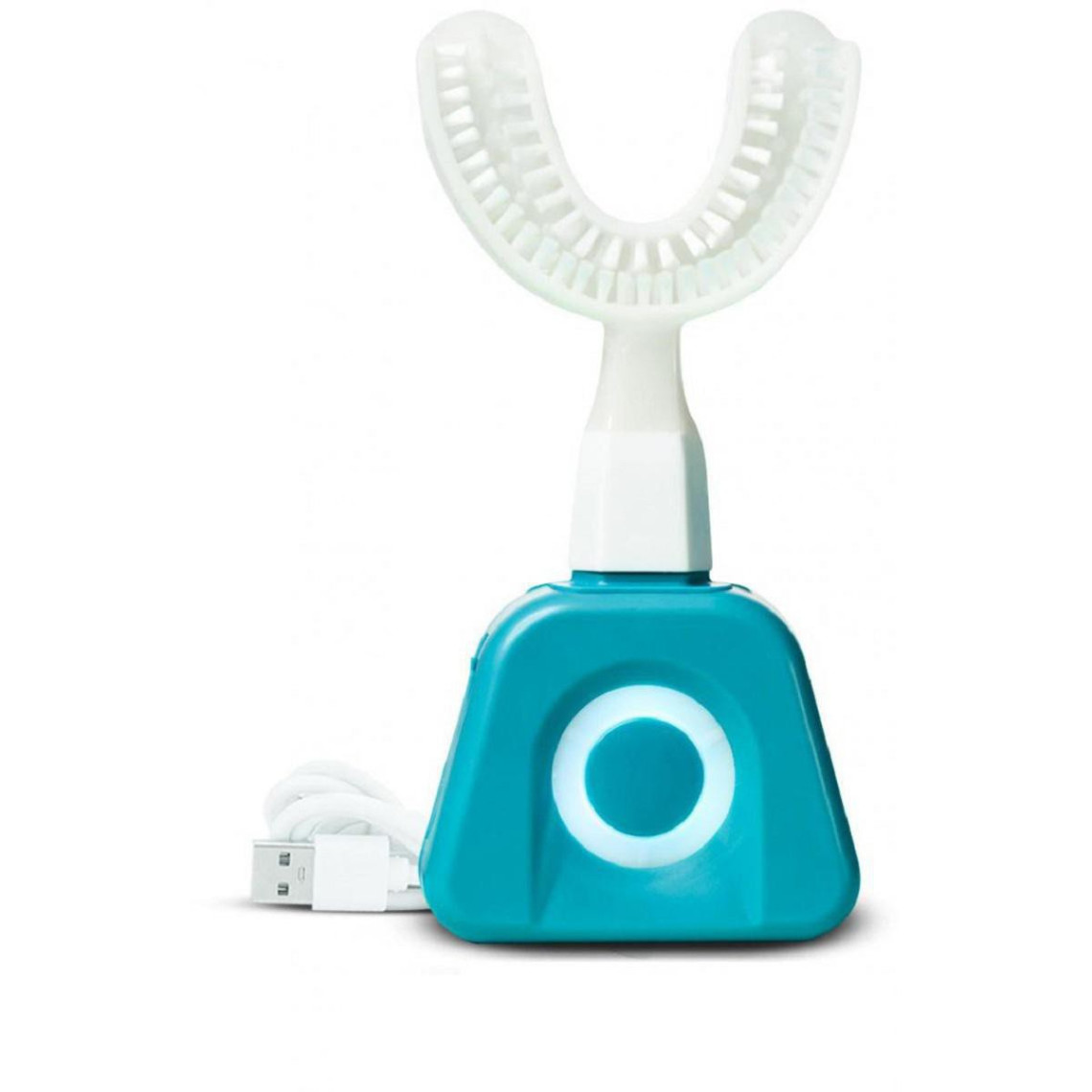 Y-Brush Pack Start Adulte - Brosse à dents taille M (+12 ans) Brossage de dents en 10 secondes - Développé avec des dentistes - Fabriqué en France - Ce pack pour une personne comprend : 1 Manche, 1 Brosse, 1 câble USB , 1 Applicateur de dentifrice et un accès au programme d'accompagnement