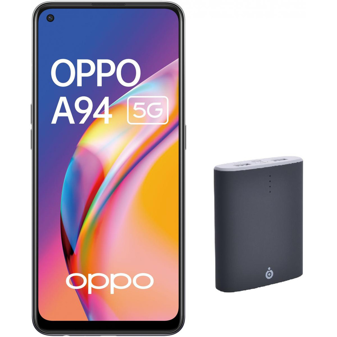 Oppo A94 - 8/128 Go - 5G - Noir + Powerbank - Charge rapide OFFERTE
