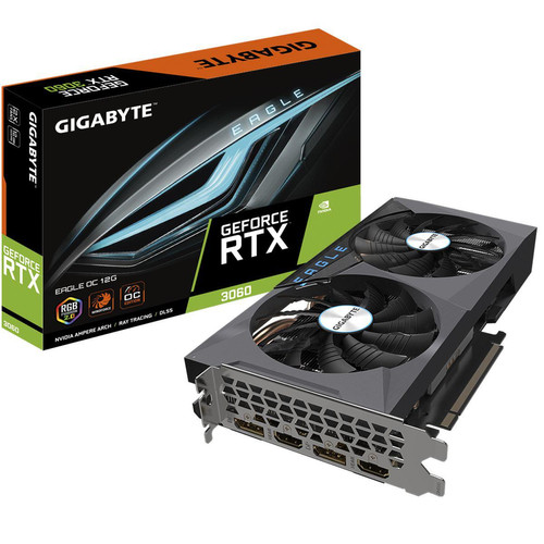 Gigabyte - GeForce RTX 3060 Ti EAGLE 8G (rev. 2.0) (LHR) - Carte Graphique NVIDIA GeForce RTX 3060 Ti