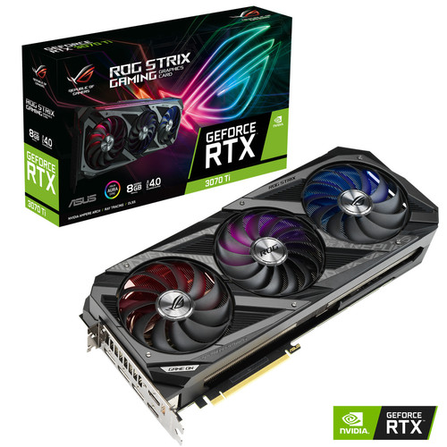 Asus - GeForce RTX 3070 TI 8G - ROG-STRIX GAMING - 8 Go - Nvidia GeForce RTX 3070 Ti Carte Graphique NVIDIA