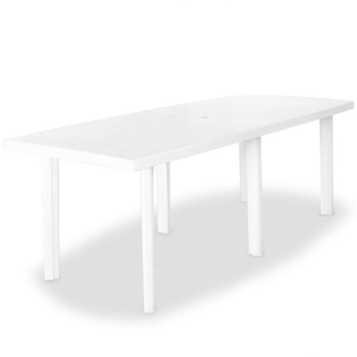 Vidaxl - vidaXL Table de jardin 210 x 96 x 72 cm Plastique Blanc Vidaxl - Tables de jardin