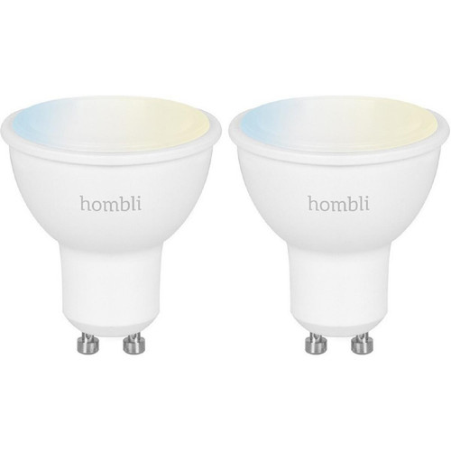 Lampe connectée Hombli Spot connecté CCT 4,5 W 1+1 Free