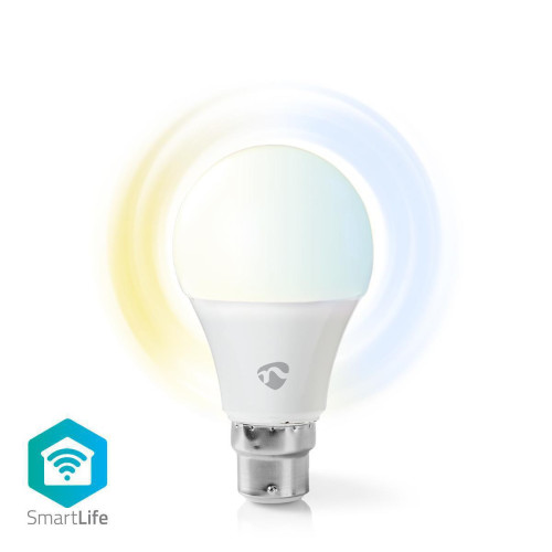 Nedis - Ampoule LED Intelligente Wi-Fi - Blanc Chaud à Blanc Froid - B22 - Lampe connectée