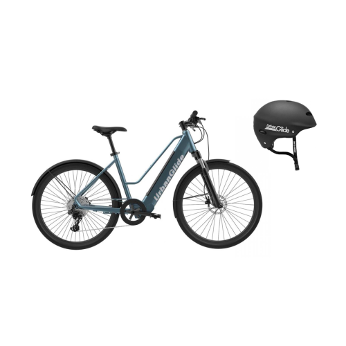 Urbanglide - Vélo électrique E-Bike M2 - 250W - Bleu + Casque trottinette Taille M - Noir OFFERT - Urbanglide