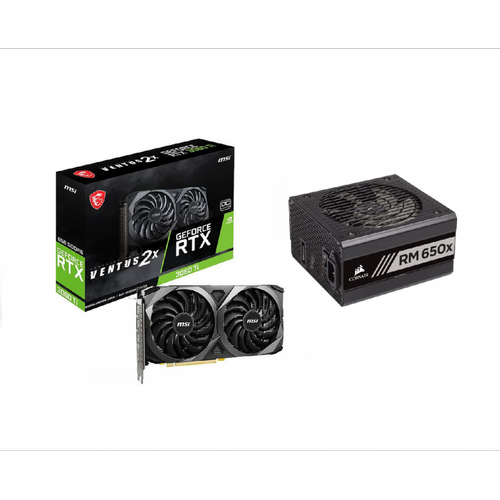 Msi - GeForce RTX 3060 Ti VENTUS 2X 8G OCV1 LHR + RMx Series RM650x - 650W - 80 Plus Gold - Msi