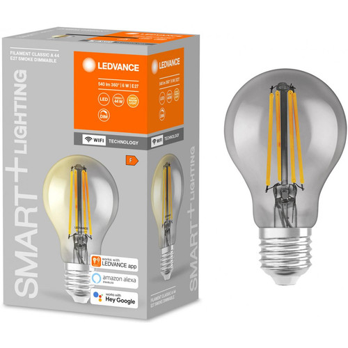 Ledvance - Ampoule connectée Smart+ WiFi STANDARD Smoke 44W E27 - Puissance variable - Lampe connectée