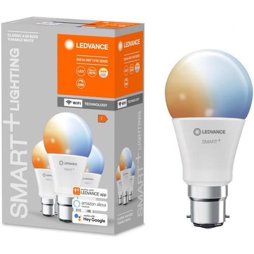 Ledvance - Lot de 3 ampoules connectées Smart+ WIFI - B22 - Variation de blancs - Soldes Eclairage connecté
