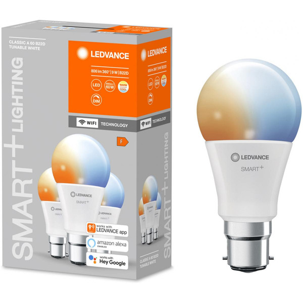 Lampe connectée Ledvance Lot de 3 ampoules connectées Smart+ WIFI - B22 - Variation de blancs