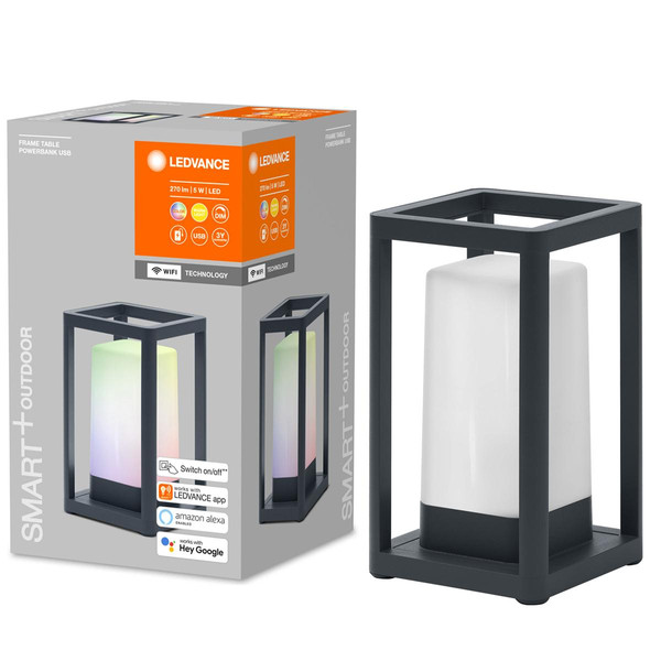 Lampe connectée Ledvance Lampe d'extérieur connectée Smart+ WIFI avec Powerbank - Couleur changeante