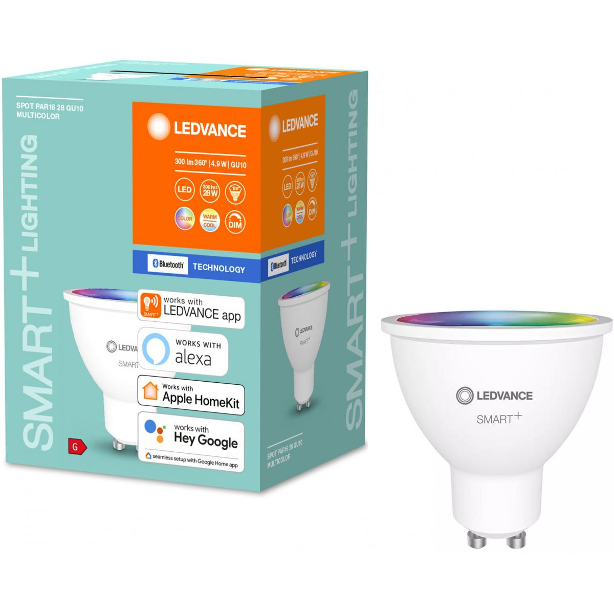 Ledvance - Ampoule connectée Smart+ Bluetooth SPOT 50W GU10 - Couleur  changeante - Lampe connectée - Rue du Commerce