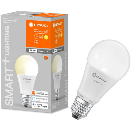 Lampe connectée Ledvance Ampoule connectée Smart+ WIFI STANDARD DEPOLIE 60W E27 - Puissance variable