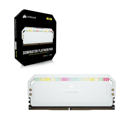 Corsair Kit de mémoire DOMINATOR PLATINUM RGB 32 GO (2 x 16 GO) DDR5 DRAM 5 600 MHz C36 – Blanc