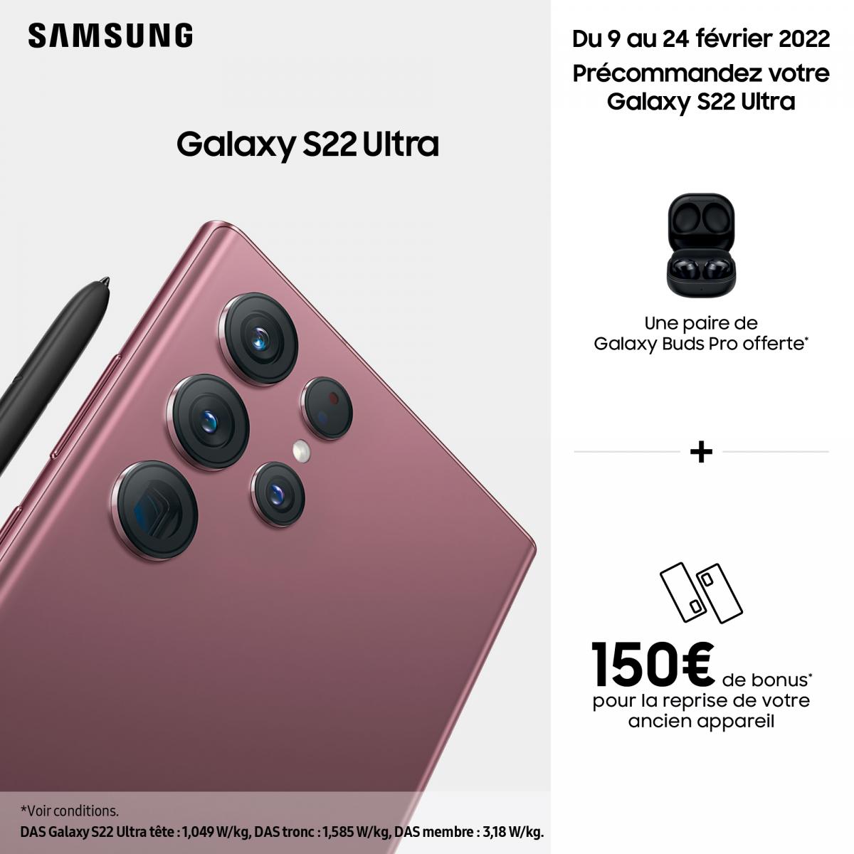 Smartphone Android Samsung SAMSUNG-GALAXY-S22-Ultra-256Go-Noir 