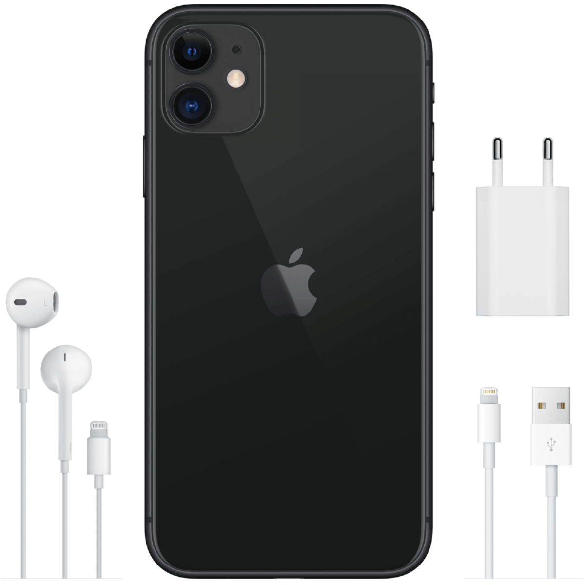 Apple iPhone 11 - 128 Go - Noir - sans écouteurs