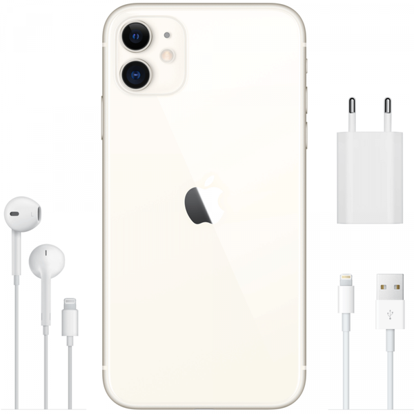 Apple iPhone 11 - 128 Go - Blanc - sans écouteurs