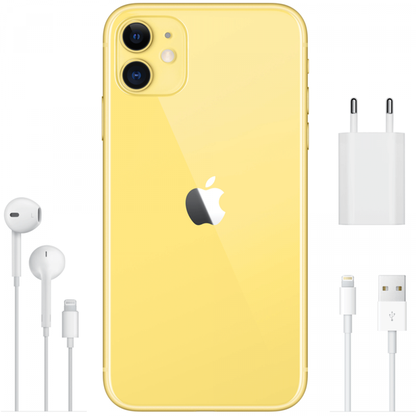 Apple iPhone 11 - 128 Go - Jaune - sans écouteurs