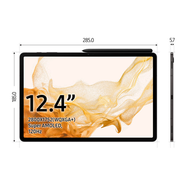 Samsung Galaxy Tab S8 Plus - 5G - 128 Go - Anthracite