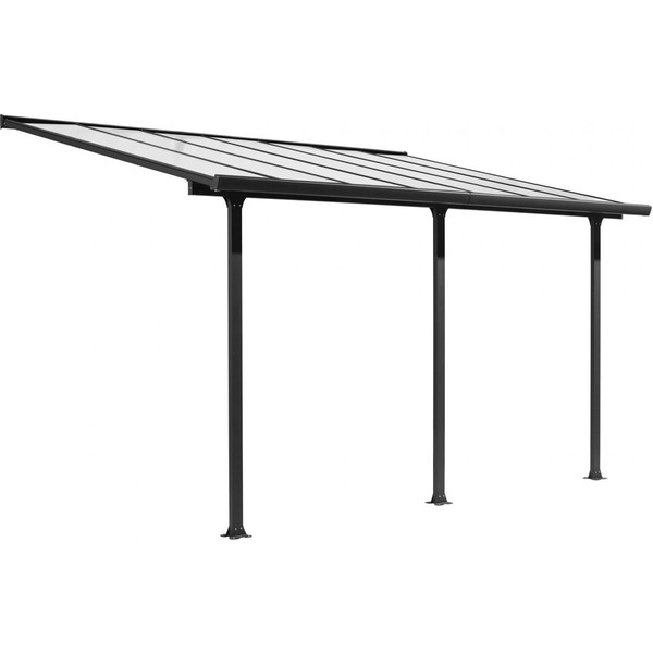 Abris de jardin en bois Habrita Toit terrasse Aluminium livré avec rideau d'ombrage extensible et toit plaques en Polycarbonate de 6 mm
