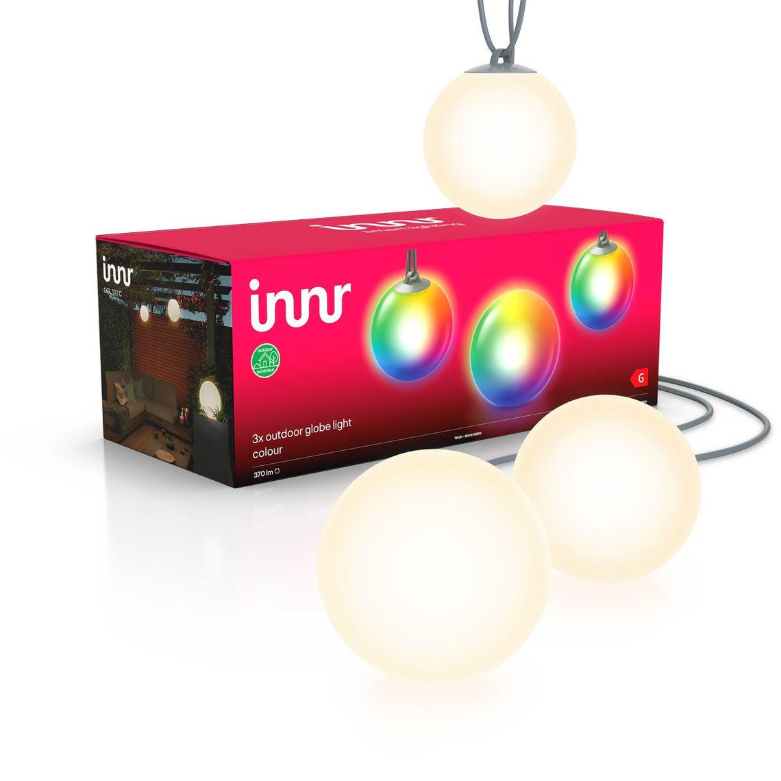 Ampoule connectée Innr Globe LED connecté - Zigbee Lightlink - Couleur et Blanc - Triopack