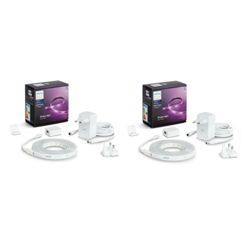 Philips Hue - White & Color Ambiance Base Lightstrip Plus V4 2m - Bluetooth - X2 - Maison connectée