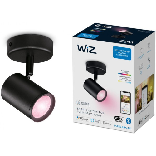 Wiz - Luminaire Connecté B 22-65K - RGB Noir - Lampe connectée Oui
