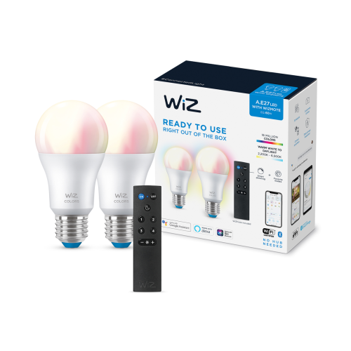 Wiz - Ampoules connectées  E27  - RGB - Pack de 2 ampoules - Maison connectée
