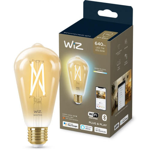 Wiz - Ampoule connectée E27 - Edison vintage - Blanc variable - Lampe connectée