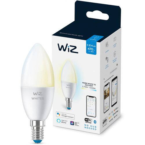 Lampe connectée Wiz Ampoule connectée E14 flamme Blanc variable
