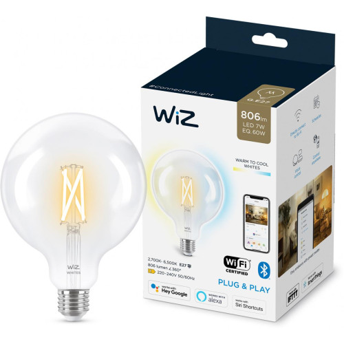 Wiz - Ampoule connectée E27 - Globe 125 - Blanc variable - Wiz