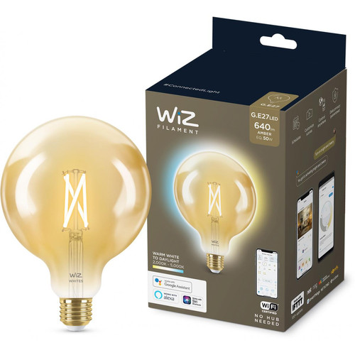 Wiz - Ampoule connectée E27 - Globe 120 vintage - Blanc variable - Lampe connectée