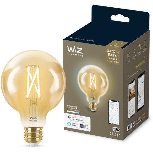 Wiz - Ampoule connectée E27 - Globe 120 vintage - Blanc variable - Wiz