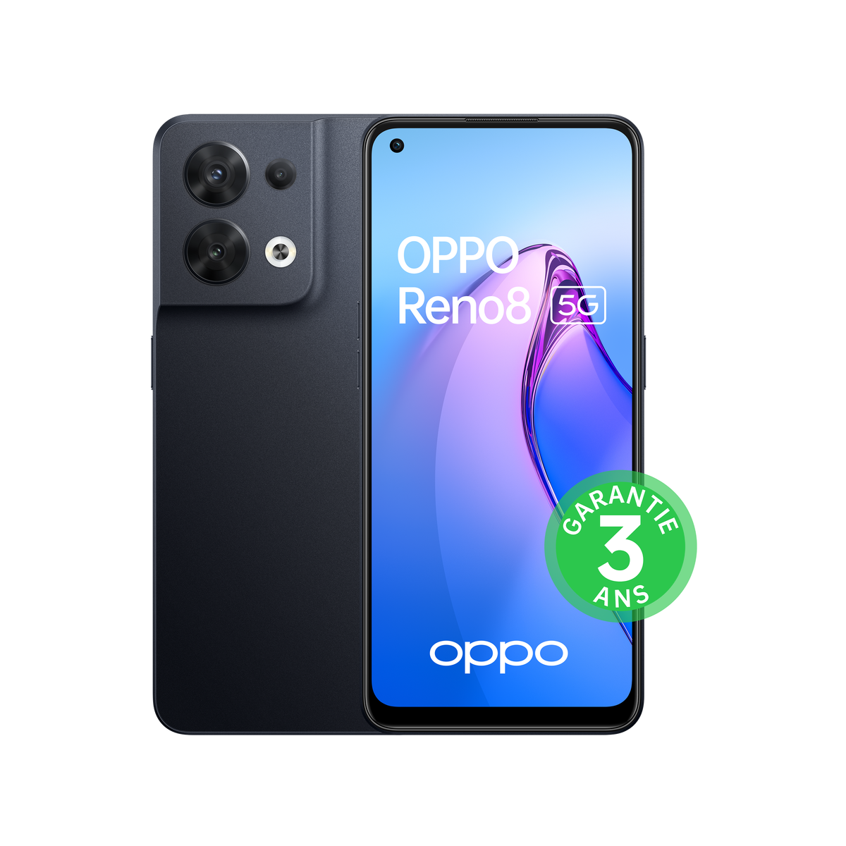 Smartphone Android Oppo Reno8 - 5G - 8/256 Go - Noir Chatoyant