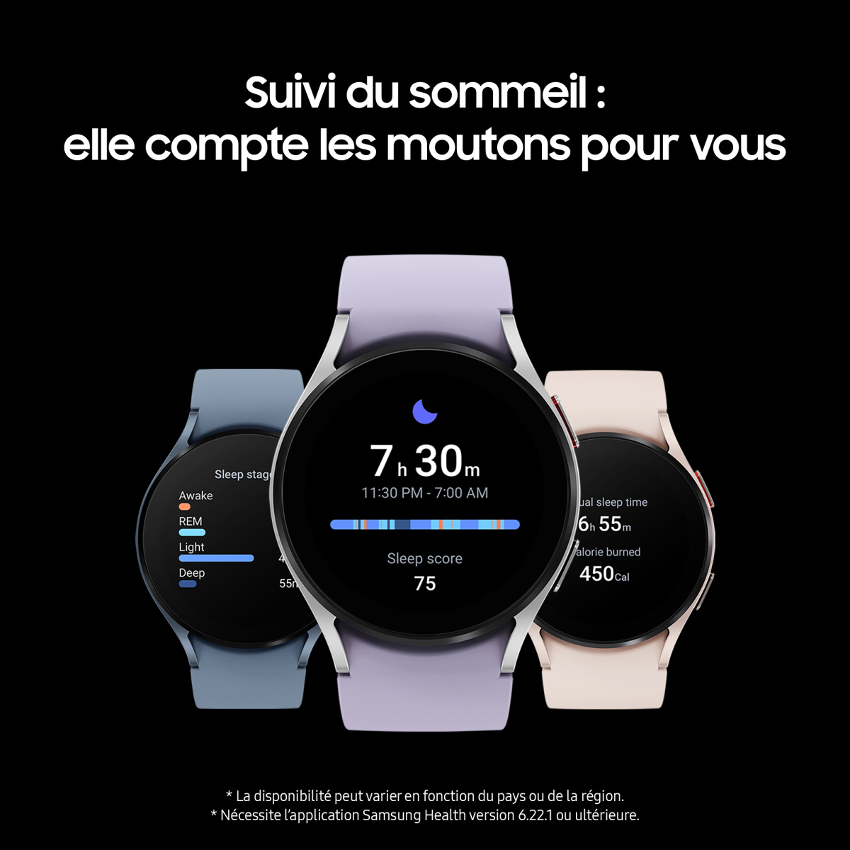 Samsung Montre Connectée  Mixte Galaxy Watch5 - Bracelet Silicone Argenté