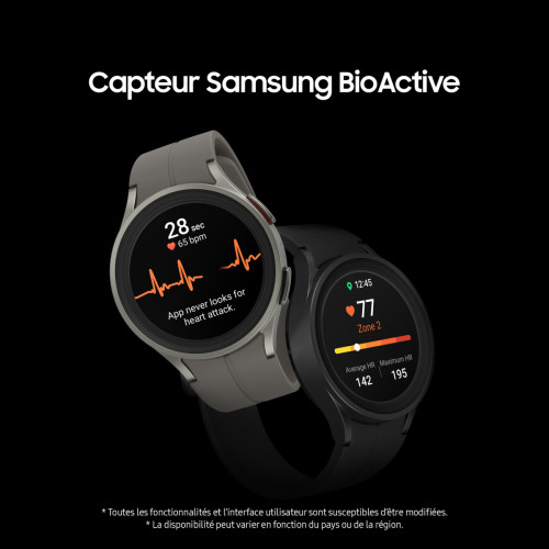 Montre connectée Galaxy Watch5 Pro - 45mm - Bluetooth - Noir