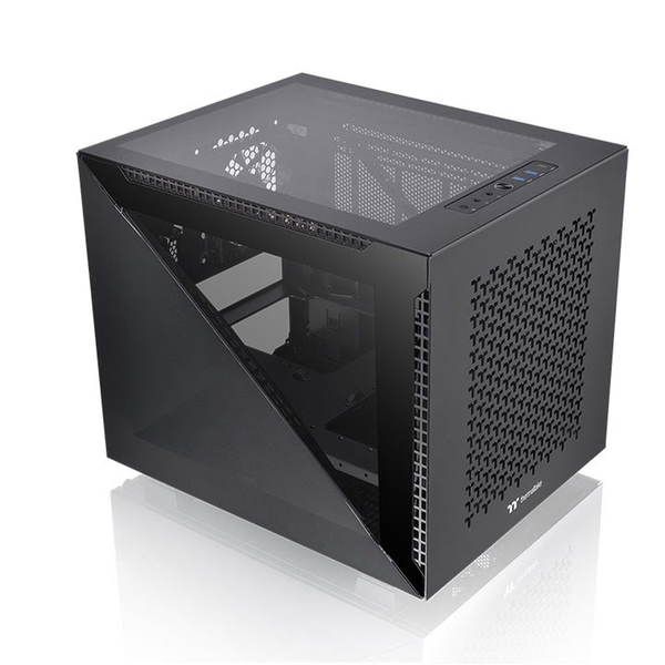 Boitier PC Thermaltake THERMALTAKE Divider 200 TG Air Black Micro-ATX - Noir - Avec fenêtre