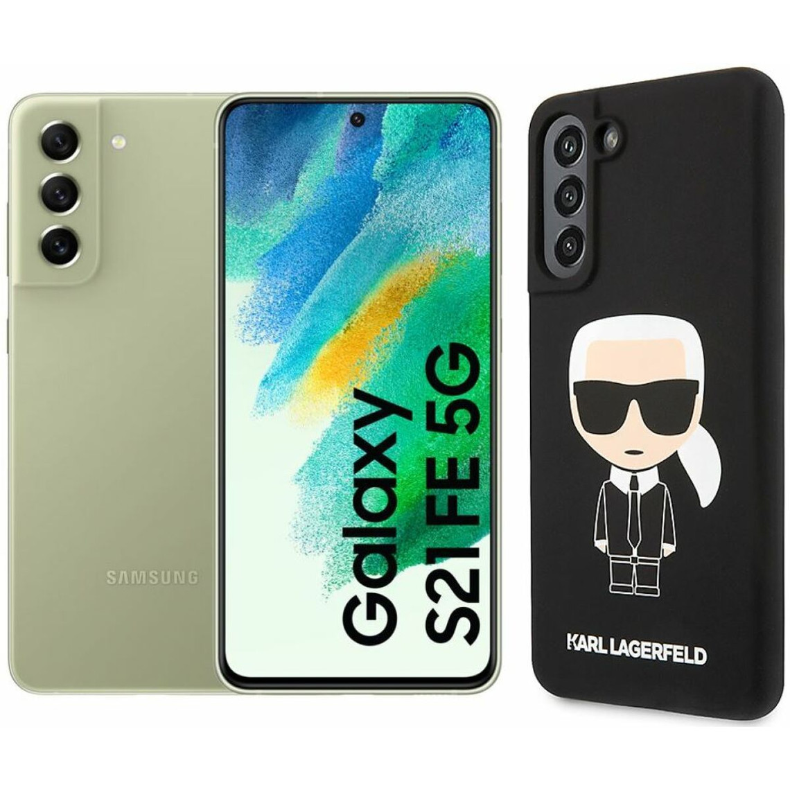 Samsung Galaxy S21 FE - 5G - 128GO - Olive + Coque Karl Lagerfeld offerte