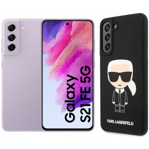 Smartphone Android Samsung Galaxy S21 FE - 5G - 128GO - Lavande + Coque Karl Lagerfeld offerte