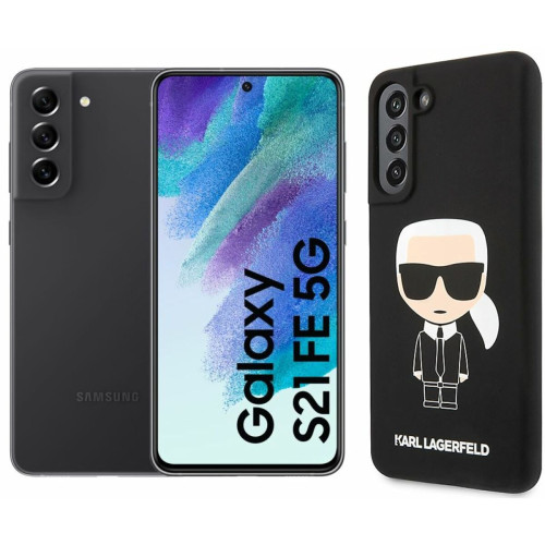Samsung - Galaxy S21 FE - 5G - 128GO - Graphite + Coque Karl Lagerfeld offerte - Soldes Smartphone