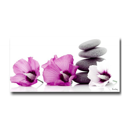 DECLIKTABLEAU - Tableau Zen Trois Fleurs 40 x H.80 Cm DECLIKTABLEAU   - Décoration Rose