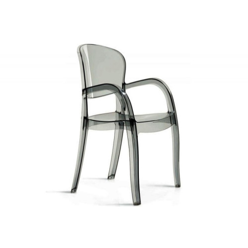 3S. x Home - Chaise Design Transparente Fumée VICTOR - Chaises