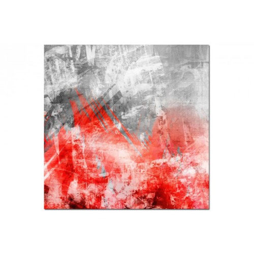 DECLIKTABLEAU - Tableau Abstrait Ton Rouge Phoenix 60X60 cm - Tableaux, peintures Rouge