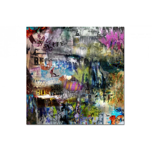 DECLIKTABLEAU - Tableau Abstrait Ton Multicolore My Life 60X60 cm DECLIKTABLEAU  - Tableaux Abstrait Tableaux, peintures