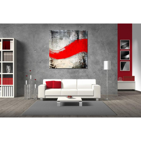 Tableaux, peintures Tableau Abstrait Ton Rouge Maescha 60X60 cm