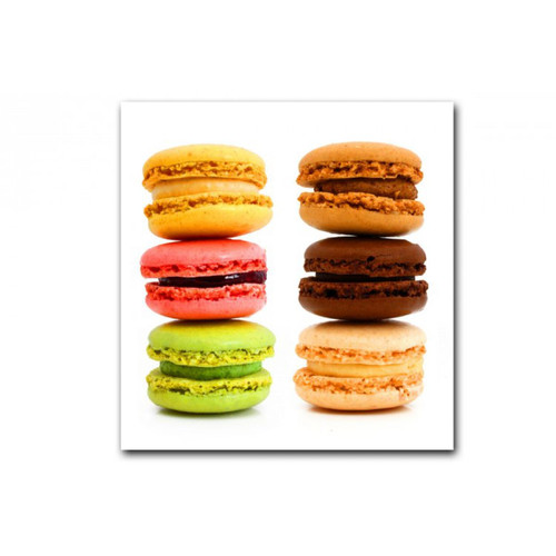 DECLIKTABLEAU - Tableau Gourmand Multicolore Macaron 50X50 cm DECLIKTABLEAU  - Meilleures offres