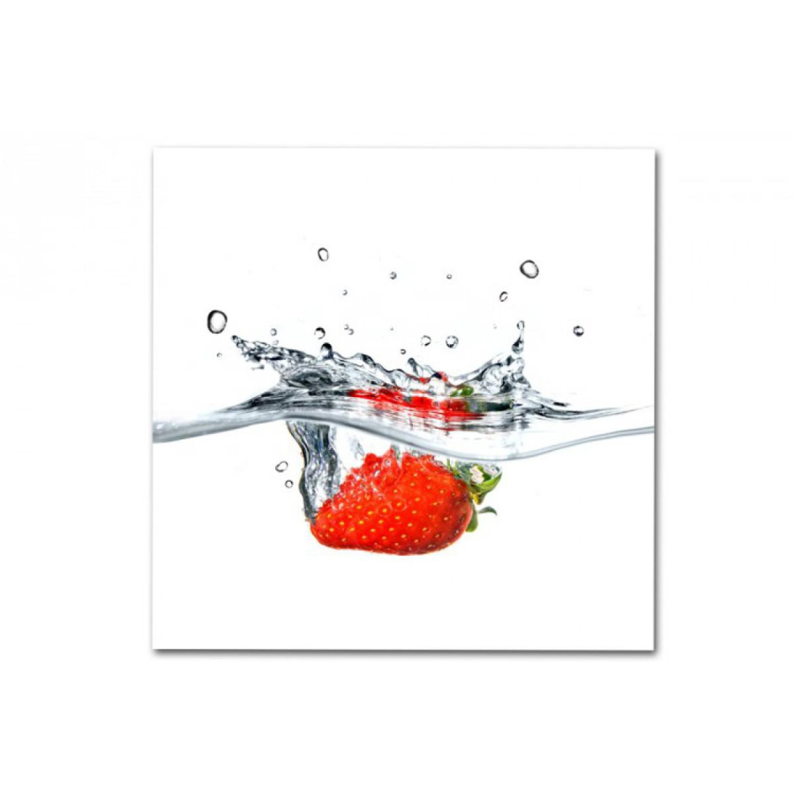 Tableaux, peintures DECLIKTABLEAU Tableau gourmand fraise dans l'eau 50x50 cm