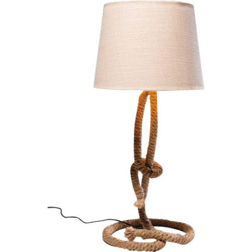 KARE DESIGN - Lampe à Poser Écru avec Socle en Corde Malo - Lampes à poser